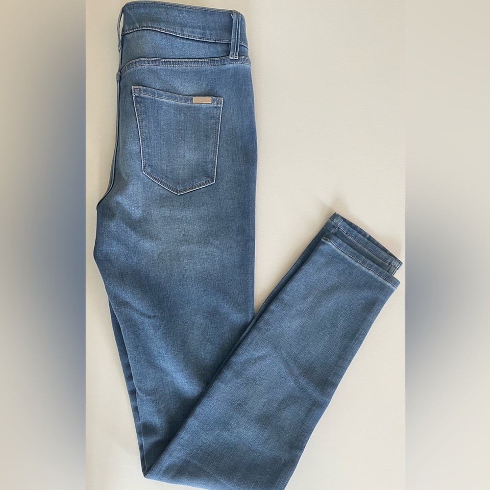 White House Black Market Cashmere Denim High Rise Skinny Jeans 4 Long - Picture 5 of 10